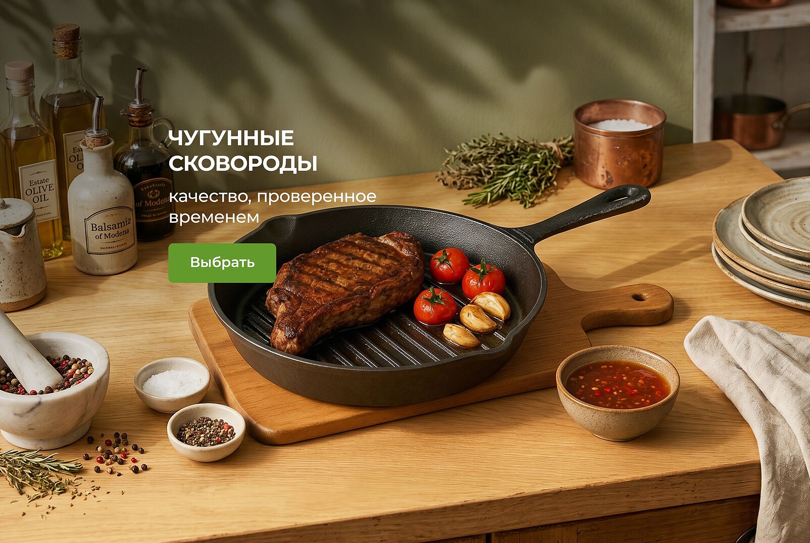 Чугунные  сковороды  Качество, проверенное временем