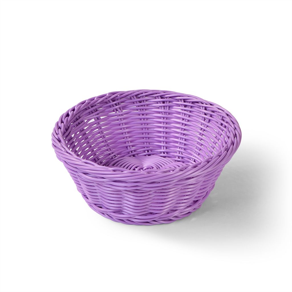 Плетеная корзинка круглая 21x8 см (пластик)