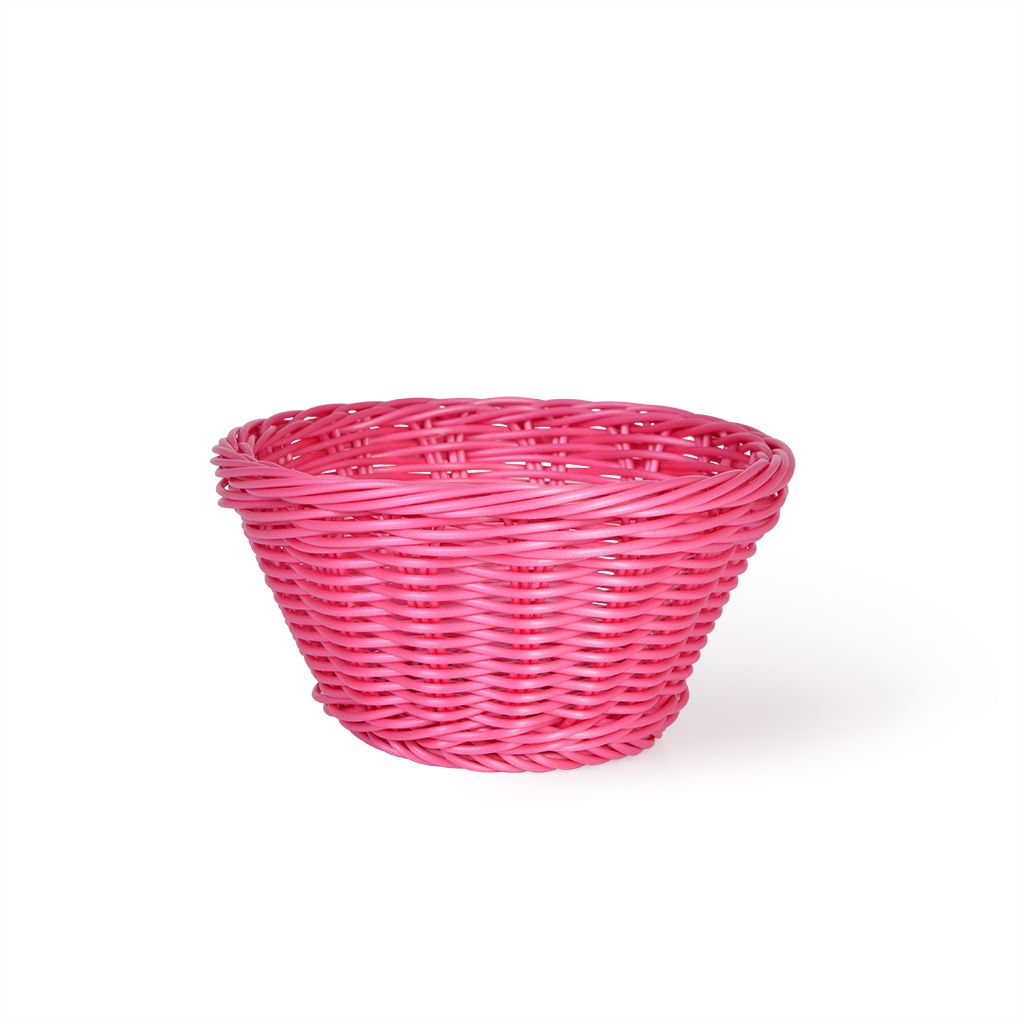 Плетеная корзинка круглая 19x10 см (пластик)