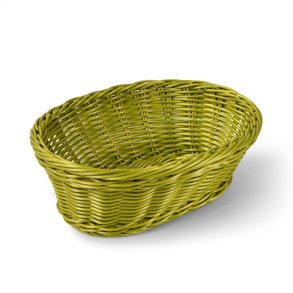 Плетеная корзинка овальная 24x17x9 см (пластик)