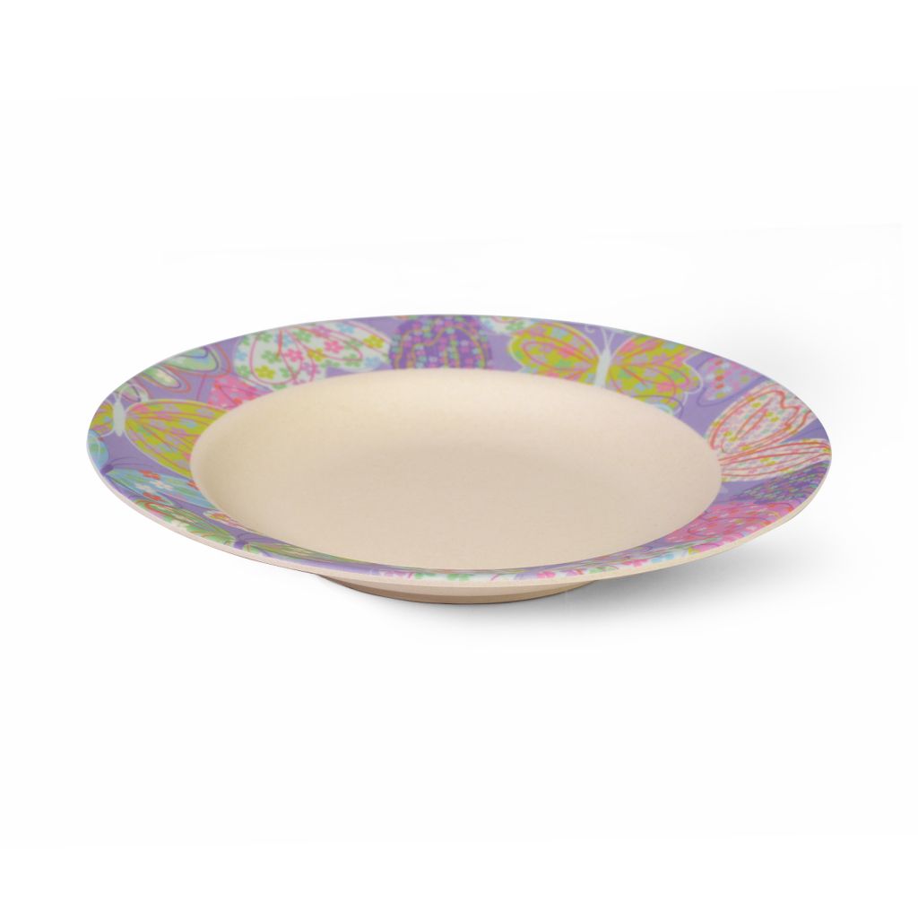 Тарелка глубокая FLOWER 23x3,6 см (бамбуковое волокно)