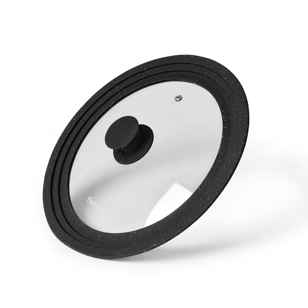 Крышка TRIPLEX 26/28/30см Многоразмерная, цвет Чёрный (стекло)