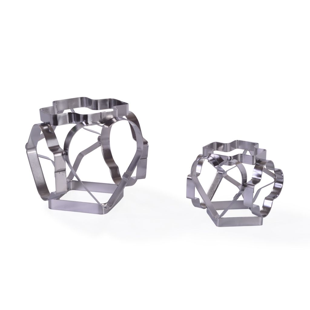 Набор из двух формочек для вырезания печенья 6-в-1 (нерж. сталь)