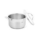 Кастрюля PLATINO 22x12,5 см / 4,4л со стеклянной крышкой (нерж.стал