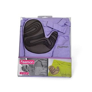 Фартук и рукавица-прихватка (текстиль + силикон)