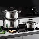 Кастрюля IRON ELEGANCE 16х10 см / 1,85 л со стеклянной крышкой (нер