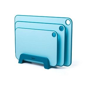 Набор из 3 разделочных досок 41х28см,36х24см,31х20см цвет синий (пл