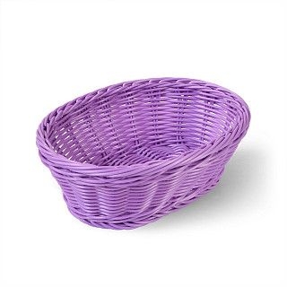 Плетеная корзинка овальная 24x17x9 см (пластик)