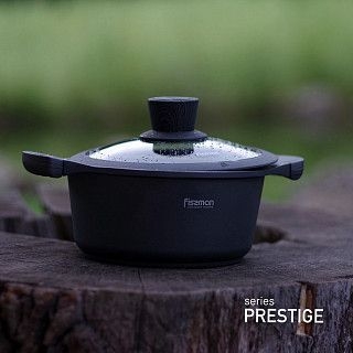 Кастрюля PRESTIGE 20x9,5 см / 2.4 л с крышкой (алюминий)