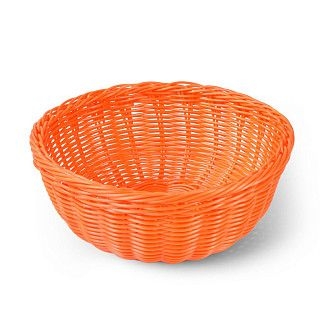 Плетеная корзинка круглая 24x10 см (пластик)