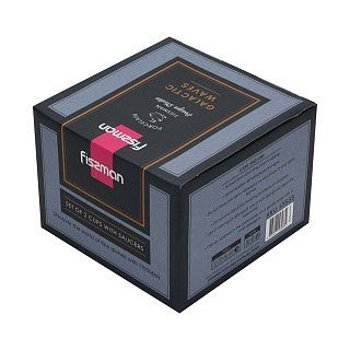 Набор из 2 чашек GALACTIC WAVES 100 мл с блюдцами (фарфор)