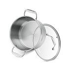 Кастрюля PLATINO 22x12,5 см / 4,4л со стеклянной крышкой (нерж.стал