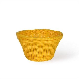 Плетеная корзинка круглая 19x10 см (пластик)