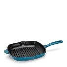 Сковорода-гриль 27x5,0см квадратная с вспомогательной ручкой (эмали