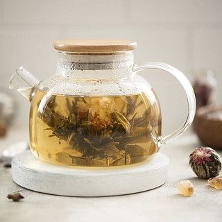Заварочный чайник 800 мл со стальным фильтром (жаропрочное стекло)