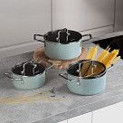 Кастрюля MINI CHEF 14x6,5см / 0,95л с крышкой (алюминий)