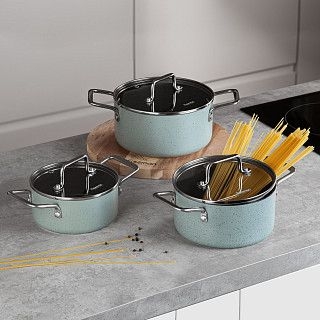 Кастрюля MINI CHEF 14x6,5см / 0,95л с крышкой (алюминий)