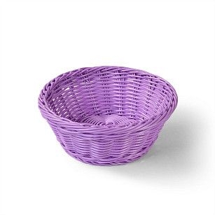 Плетеная корзинка круглая 21x8 см (пластик)