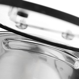 Кастрюля IRON ELEGANCE 16х10 см / 1,85 л со стеклянной крышкой (нер