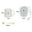 Подарочный набор кружка с подогревателем 350мл, цвет Белый (керамик