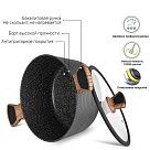 Кастрюля DIAMOND 28x13,5см / 7,1л со стеклянной крышкой (алюминий)