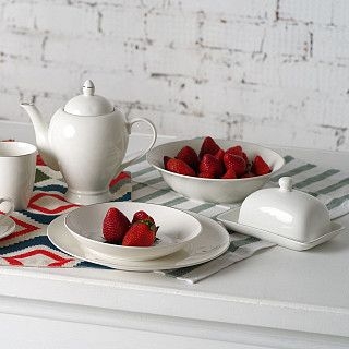 Тарелка глубокая ALEKSA 20,5см, цвет белый (фарфор)