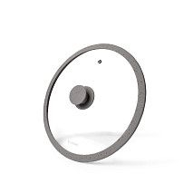 Крышка ARCADES 26 см с "мраморным" ободком, цвет СЕРЫЙ (стекло)