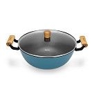 Кастрюля SEAGREEN 32x12,5см / 8л. со стеклянной крышкой (эмалирован