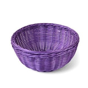 Плетеная корзинка круглая 24x10 см (пластик)