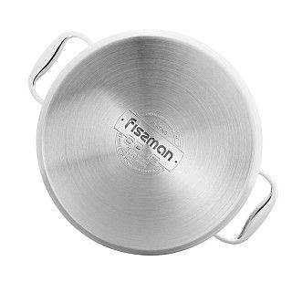 Кастрюля PLATINO 22x12,5 см / 4,4л со стеклянной крышкой (нерж.стал