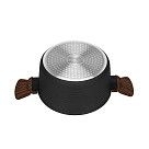 Кастрюля DIAMOND 20x10см / 2,6л со стеклянной крышкой (алюминий)