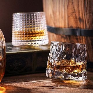 Бокалы для виски 180 мл / 2 шт вращающиеся