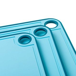 Набор из 3 разделочных досок 41х28см,36х24см,31х20см цвет синий (пл