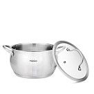 Кастрюля CASSIA 20x12 см / 3,6л со стеклянной крышкой (нерж.сталь)