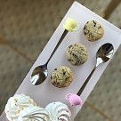 Чайная ложечка с силиконовой фигуркой ЧАШКА (нерж. сталь)