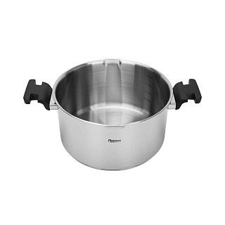 Кастрюля ELIZ 24x13 см / 5,6л со стеклянной крышкой (нерж.сталь)