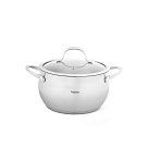 Кастрюля CASSIA 22x13 см / 4,7л со стеклянной крышкой (нерж.сталь)