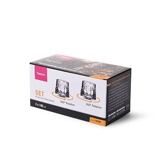 Бокалы для виски 180 мл / 2 шт вращающиеся