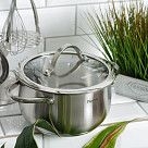 Кастрюля VALERY 20x10 см / 3.1 л со стеклянной крышкой (нерж. сталь