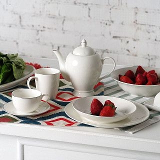 Тарелка глубокая ALEKSA 20,5см, цвет белый (фарфор)