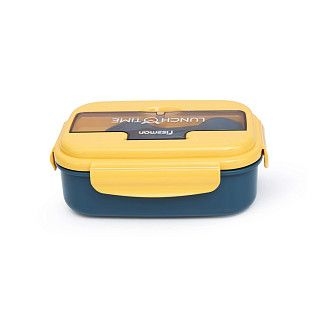 Ланч-бокс с тремя отделениями 21,5x15x8см / 1100мл, цвет Жёлтый