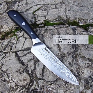 Поварской нож HATTORI 16см hammered (420J2 сталь)