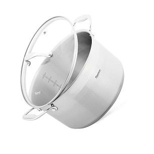 Кастрюля PLATINO 24x13,5 см / 5,7л со стеклянной крышкой (нерж.стал