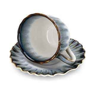 Набор из 2 чашек GALACTIC WAVES 220 мл с блюдцами (фарфор)