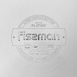 Кастрюля PLATINO 22x12,5 см / 4,4л со стеклянной крышкой (нерж.стал