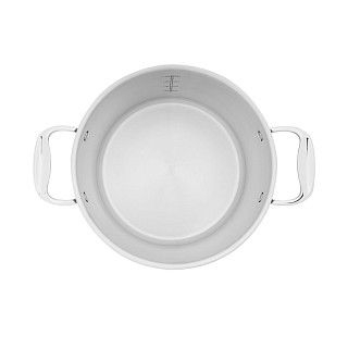 Кастрюля PLATINO 24x13,5 см / 5,7л со стеклянной крышкой (нерж.стал