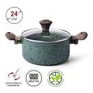 Кастрюля MALACHITE 24x10,9 см / 4,7 л с крышкой (алюминий)