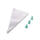 Набор из 50 кондитерских мешков 35 см с 3 насадками (пластик)