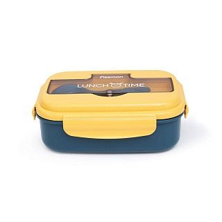 Ланч-бокс с тремя отделениями 21,5x15x8см / 1100мл, цвет Жёлтый