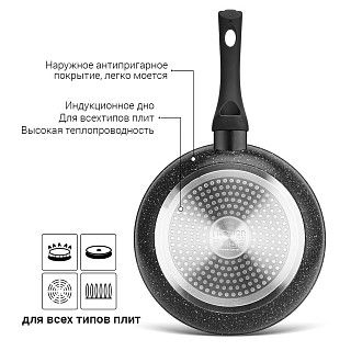 Сковорода для жарки FIORE 28x5,7 см (алюминий)